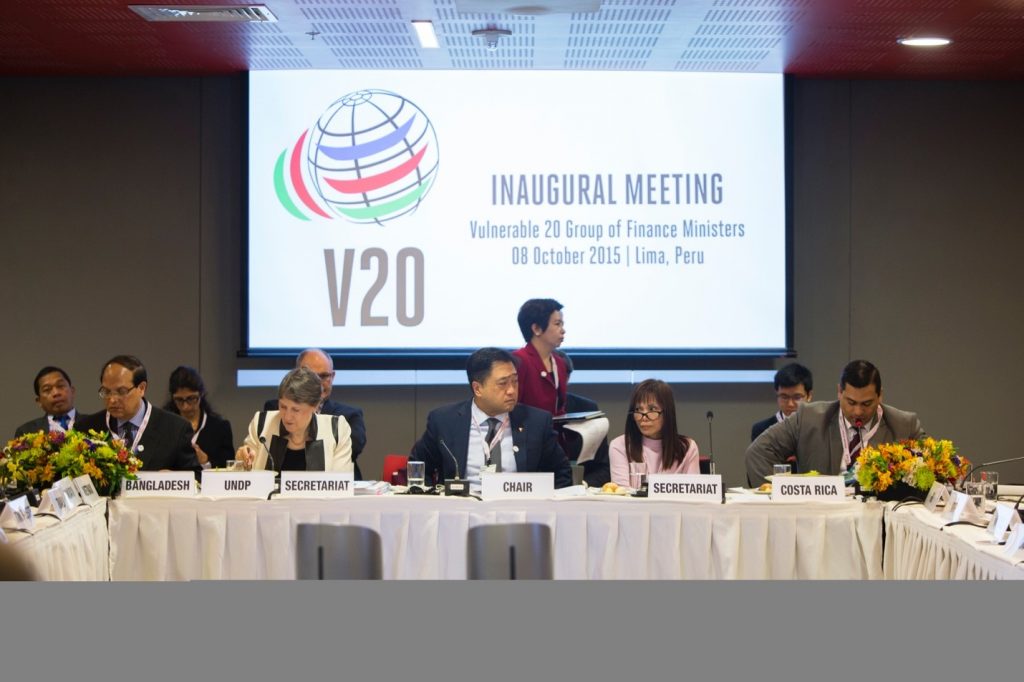 Founding of the V20: Lima, Peru, October 2015 Founding Chair: Philippines