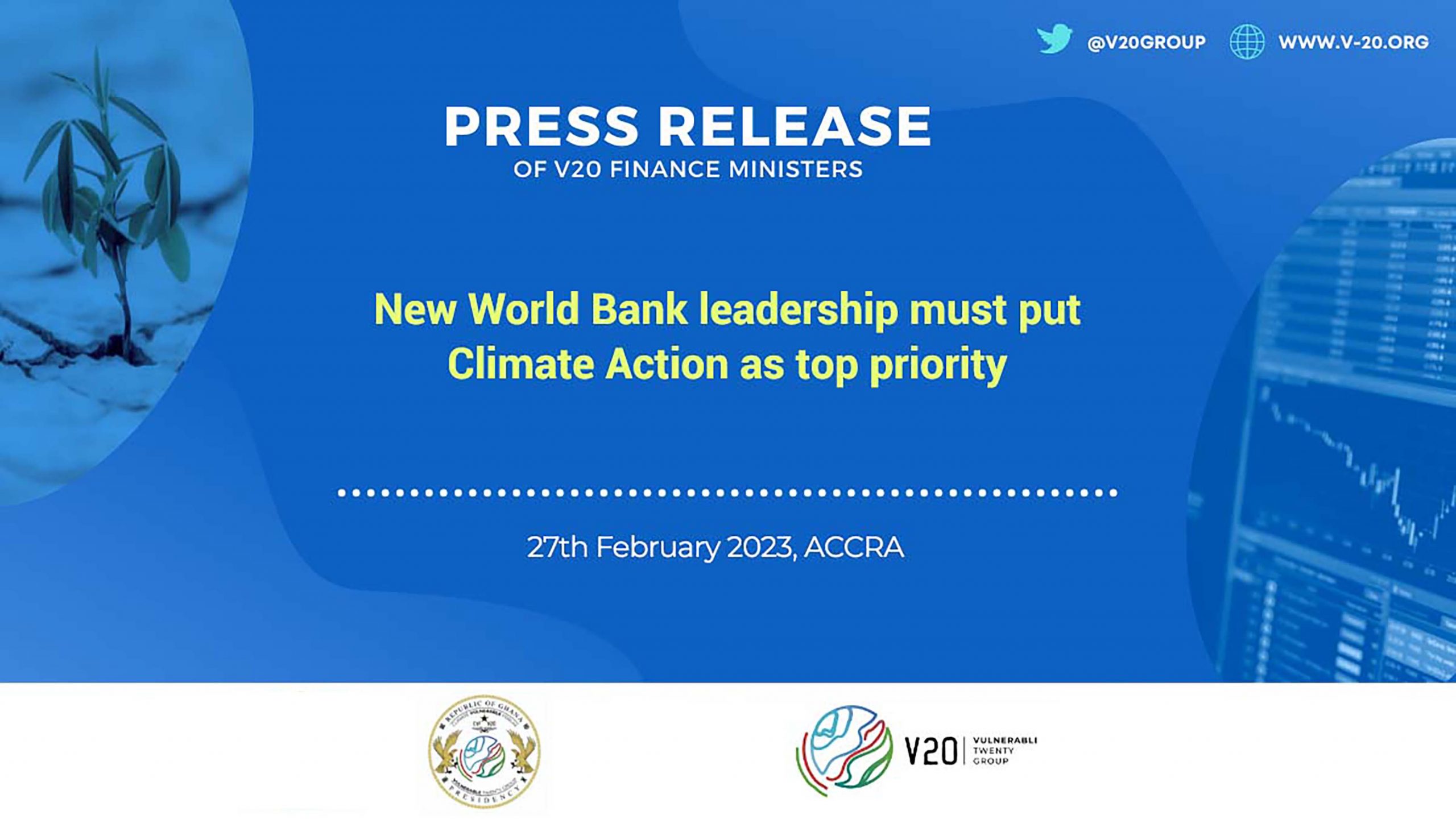 New World Bank leadership must put Climate Action as top prioritys
