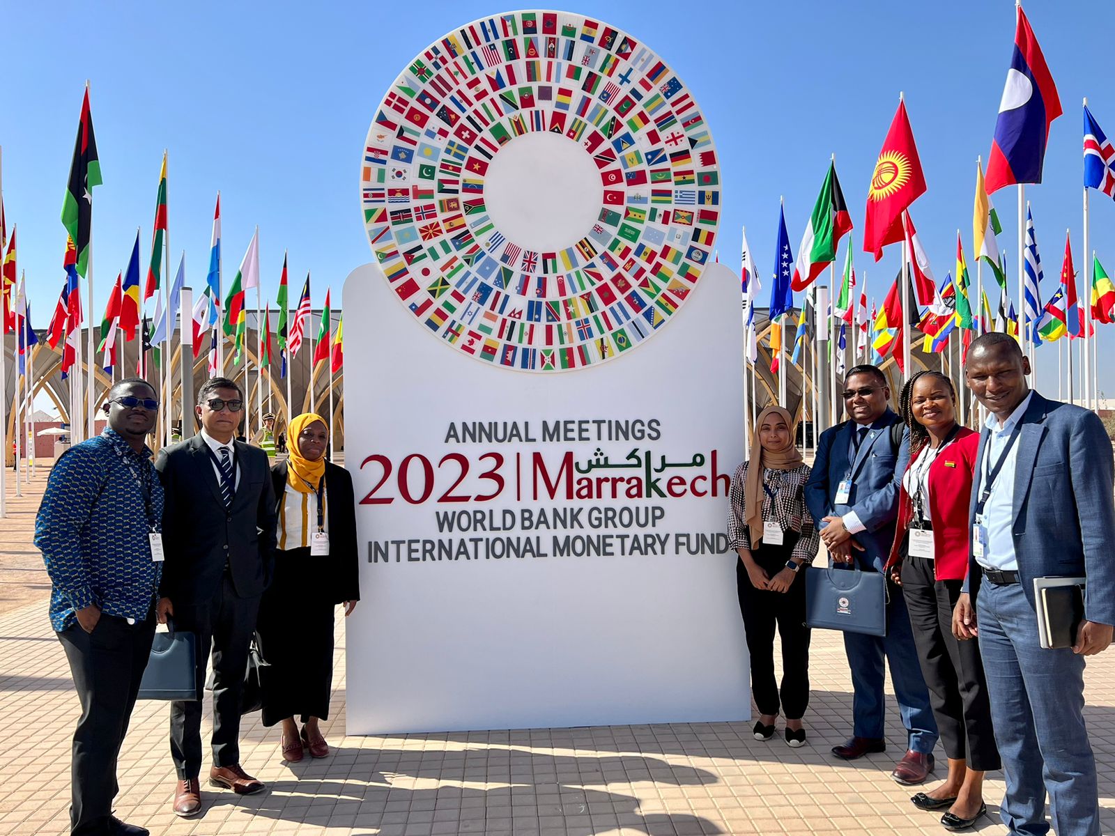 Fellows from Ghana, Bangladesh, The Gambia, Maldives, and Fiji in the Annual Meeting grounds