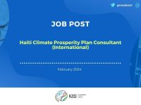 Haiti Climate Prosperity Plan Consultant (International)